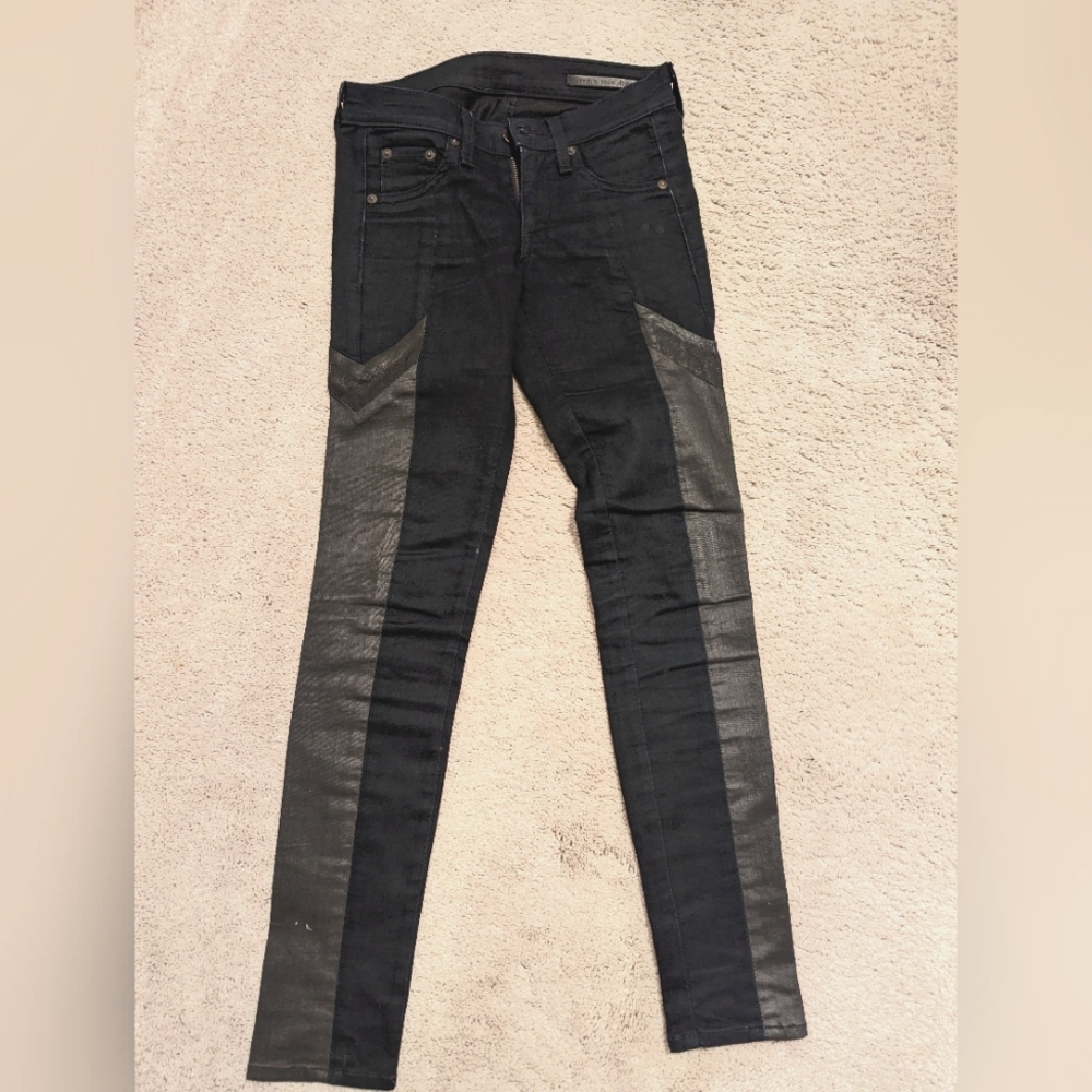 Size 24 rag & bone moto style skinny jeans